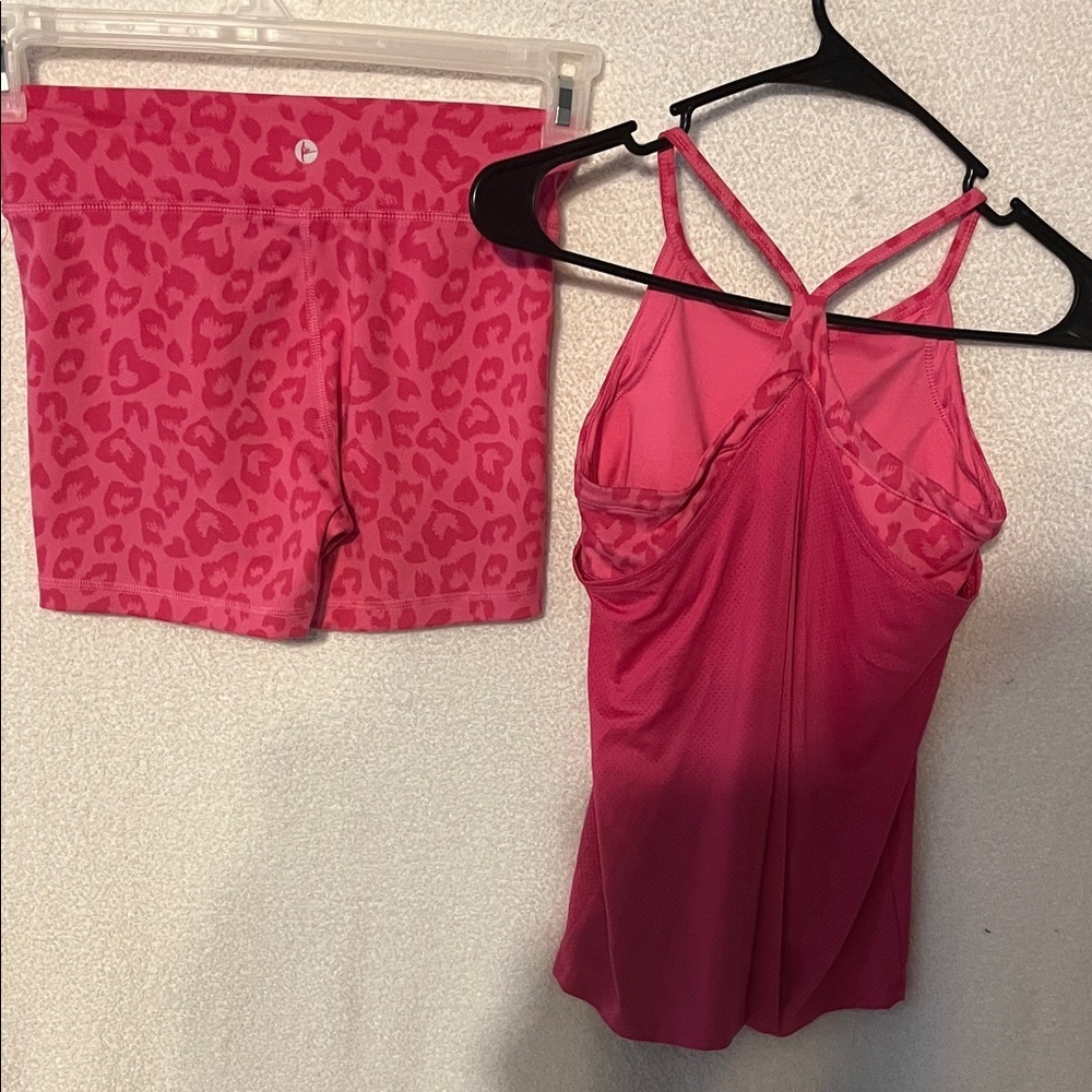 90 Degree By Reflex Pink Leopard Set - Picture 2 of 4